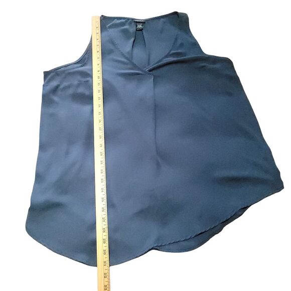 Torrid Blue Sleeveless Sheer V-Neck Tank Top Women's 1 - Picture 8 of 11